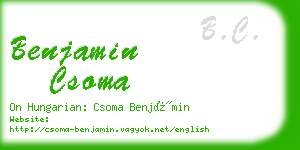 benjamin csoma business card